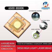 Cerâmica 5050 arma laser branco led lâmpada grânulo forte lanterna carro lâmpada 5050 branco laser grânulo