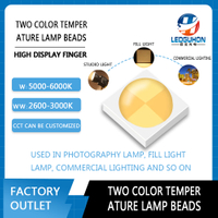 Novo 3535 contas de lâmpada de temperatura de duas cores de alta luz branco quente branco led contas de lâmpada 3535 quatro núcleos de duas cores temperatura led contas de lâmpada