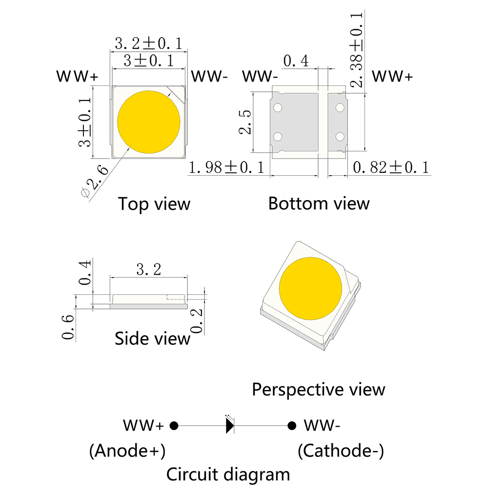 3030 smd led grânulo espectro solar 380-780nm analisador de instrumento de detecção espectro completo fonte de luz led