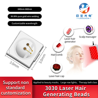 3030 Laser 655nm Generador de cabelo Lâmpada de tampa de cabelos Merda profunda Luz vermelha de luz vermelha estética Medicina Lâmpada de terapia