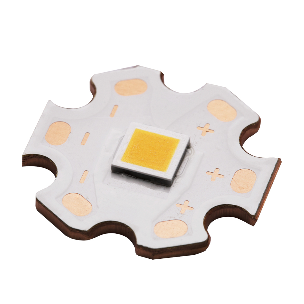Cerâmica 5050 Luz Amarela dourada de alta tensão 12V substrato de cobre 20w Fonte de luz LED de alta potência