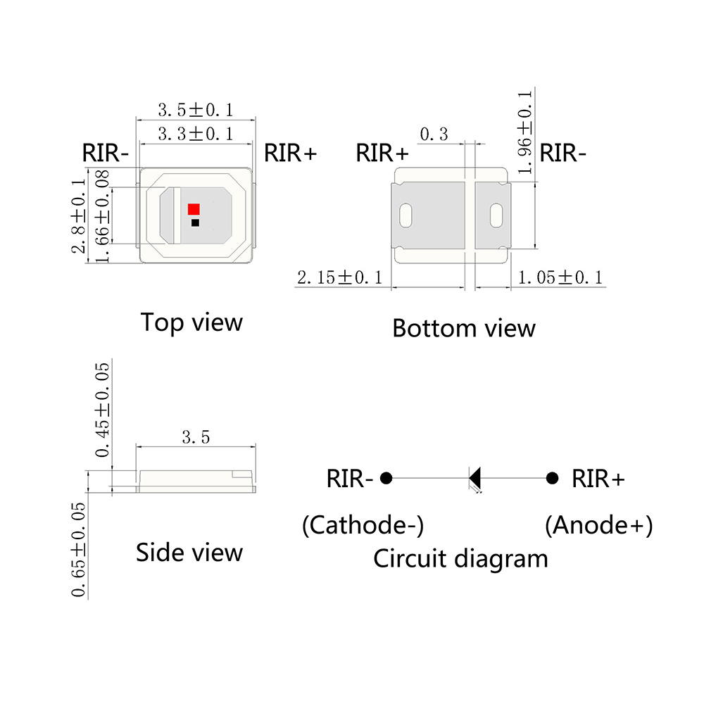 2835 patch 655-855nm contas de LED de beleza médica infravermelha