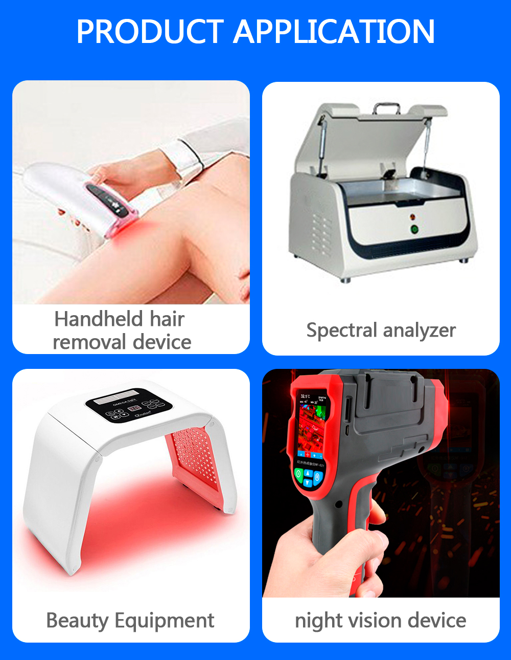 50W de alta potência a laser infravermelho VCSEL Cob Laser Remoção de cabelo Fonte de luz integrada