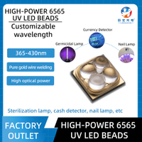 Fonte de luz de cura UV cerâmica de alta potência 6565 UV de 30 graus/60 graus 365-410nm